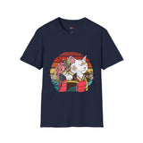 Banadaged Kitty Japanese Samurai T Shirt, Asian Graphic Tee, Bushido Warrior Shirt