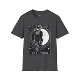 Black Cat The Moon XVII Tarot Card T Shirt, Mystic Graphic Tee, Spiritual Shirt