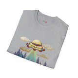 Believe Cat Abduction Vintage Alien T Shirt, Retro UFO Graphic Tee, Space Streetwear Shirt