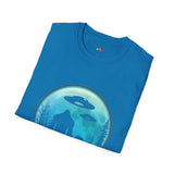 Bigfoot and  Alien T Shirt for Men/Women, Funny UFO Shirt, Sci Fi Graphic Tee