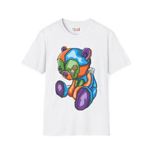 Tired Colorful Bear Unisex Softstyle T-Shirt