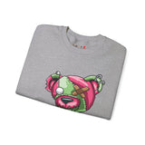 Pink & Green Patched Teddy Bear Sweatshirt