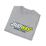 Budway Smoke Fresh Funny Weed T Shirt, Cannabis Graphic Tee, 420 Stoner Shirt
