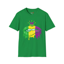 Load image into Gallery viewer, Mardi Gras Lips Unisex Softstyle T-Shirt
