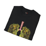 Weed Lungs Funny Weed T Shirt, Cannabis Graphic Tee, 420 Stoner Shirt