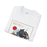 Samurai Kitty Duel Japanese Samurai T Shirt, Asian Graphic Tee, Bushido Warrior Shirt