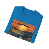 The Scream Van Gogh Alien T Shirt for Men/Women, Funny UFO Shirt, Sci Fi Graphic Tee