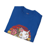 Banadaged Kitty Japanese Samurai T Shirt, Asian Graphic Tee, Bushido Warrior Shirt