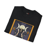 XVIII The Moon Goddess Hecate Tarot Card T Shirt, Mystic Graphic Tee, Spiritual Shirt