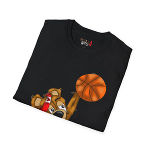 Dunking Hooper Teddy Bear Unisex Softstyle T-Shirt