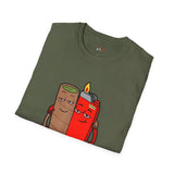 Blunt & Lighter Homies for Life Funny Weed T Shirt, Cannabis Graphic Tee, 420 Stoner Shirt