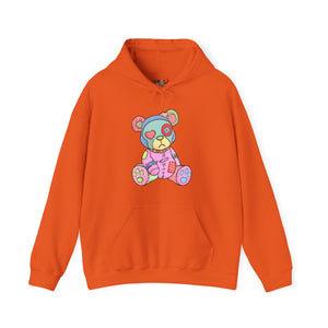 Pink Heart Eye Teddy Bear Hoodie