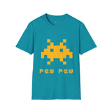 Pew Pew Invader Alien T Shirt for Men/Women, Funny UFO Shirt, Sci Fi Graphic Tee