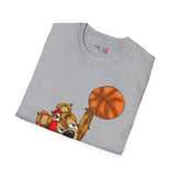 Dunking Hooper Teddy Bear Unisex Softstyle T-Shirt