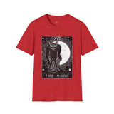 Black Cat The Moon XVII Tarot Card T Shirt, Mystic Graphic Tee, Spiritual Shirt