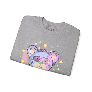 Pink Blue Pastel Teddy Bear Sweatshirt