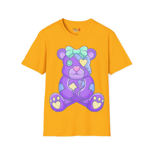 Purple Heart Eye Teddy Bear T-shirt