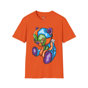 Tired Colorful Bear Unisex Softstyle T-Shirt