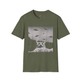 Cat Invasion Selfie Alien T Shirt for Men/Women, Funny UFO Shirt, Sci Fi Graphic Tee