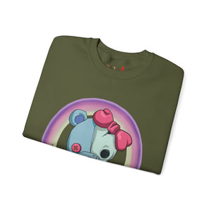 Rainbow Missing Eye Teddy Bear Sweatshirt