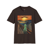 The Scream Van Gogh Alien T Shirt for Men/Women, Funny UFO Shirt, Sci Fi Graphic Tee