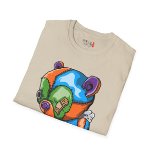 Tired Colorful Bear Unisex Softstyle T-Shirt