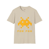 Pew Pew Invader Alien T Shirt for Men/Women, Funny UFO Shirt, Sci Fi Graphic Tee