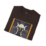 XVIII The Moon Goddess Hecate Tarot Card T Shirt, Mystic Graphic Tee, Spiritual Shirt