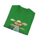 Believe Cat Abduction Vintage Alien T Shirt, Retro UFO Graphic Tee, Space Streetwear Shirt