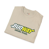 Budway Smoke Fresh Funny Weed T Shirt, Cannabis Graphic Tee, 420 Stoner Shirt