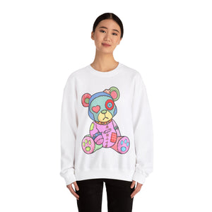 Pink Heart Eye Teddy Bear Sweatshirt