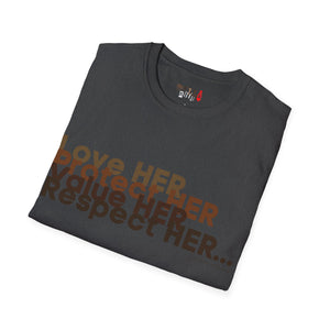 Love HER Protect HER Unisex Softstyle T-Shirt