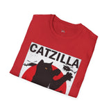 Catzilla Funny T Shirt Relatable Meme Tee Sarcastic Humor Graphic Shirt
