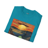 The Scream Van Gogh Alien T Shirt for Men/Women, Funny UFO Shirt, Sci Fi Graphic Tee