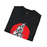 Red Moon Rising Japanese Samurai T Shirt, Asian Graphic Tee, Bushido Warrior Shirt