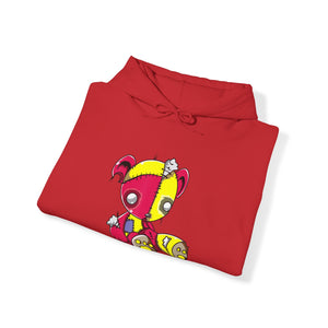 Red Yellow Patches Teddy Bear Hoodie