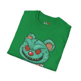Evil Patched Teddy Bear Unisex Softstyle T-Shirt