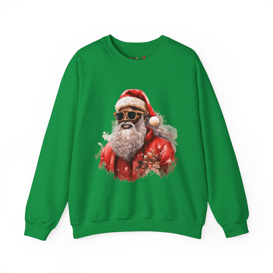 Black Santa Unisex Heavy Blend™ Crewneck Sweatshirt