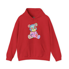 Load image into Gallery viewer, Pink Heart Eye Teddy Bear Hoodie
