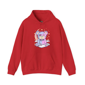 Pink Blue Pastel Teddy Bear Hoodie