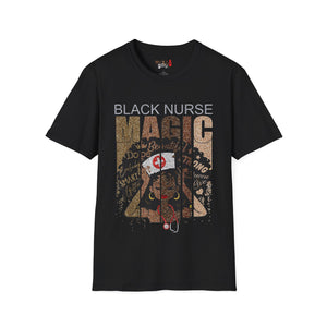 Black Nurse Magic Unisex Softstyle T-Shirt