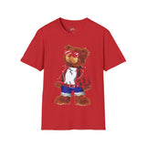 Cool Drippy Bear Unisex Softstyle T-Shirt