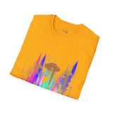 Dino Abduction Alien T Shirt for Men/Women, Funny UFO Shirt, Sci Fi Graphic Tee