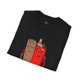 Blunt & Lighter Homies for Life Funny Weed T Shirt, Cannabis Graphic Tee, 420 Stoner Shirt