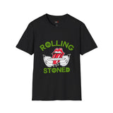 Green Rolling Stoned Funny Weed T Shirt, Cannabis Graphic Tee, 420 Stoner Shirt