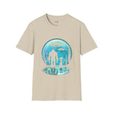 Bigfoot and  Alien T Shirt for Men/Women, Funny UFO Shirt, Sci Fi Graphic Tee