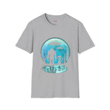 Bigfoot and  Alien T Shirt for Men/Women, Funny UFO Shirt, Sci Fi Graphic Tee