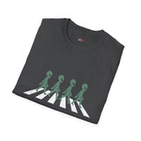 Walking Across Abbey Road Alien T Shirt for Men/Women, Funny UFO Shirt, Sci Fi Graphic Tee