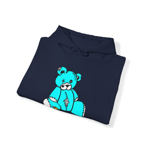 Missing Button Eye Teddy Bear Hoodie