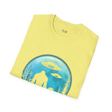 Bigfoot and  Alien T Shirt for Men/Women, Funny UFO Shirt, Sci Fi Graphic Tee